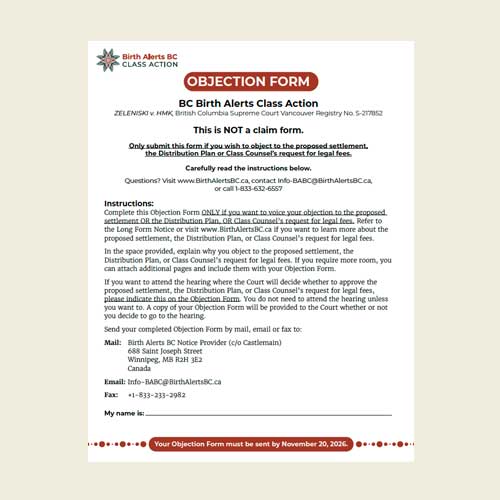 Objection Form