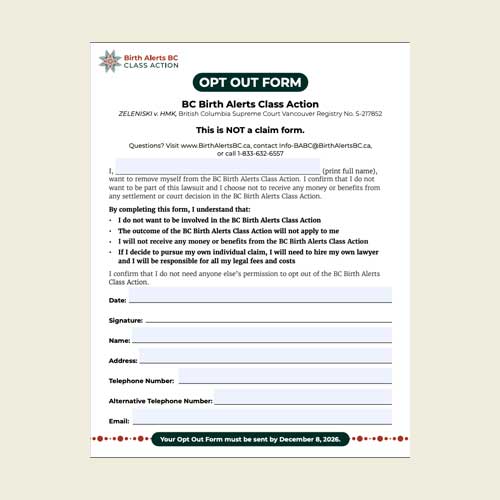 Opt-Out Form
